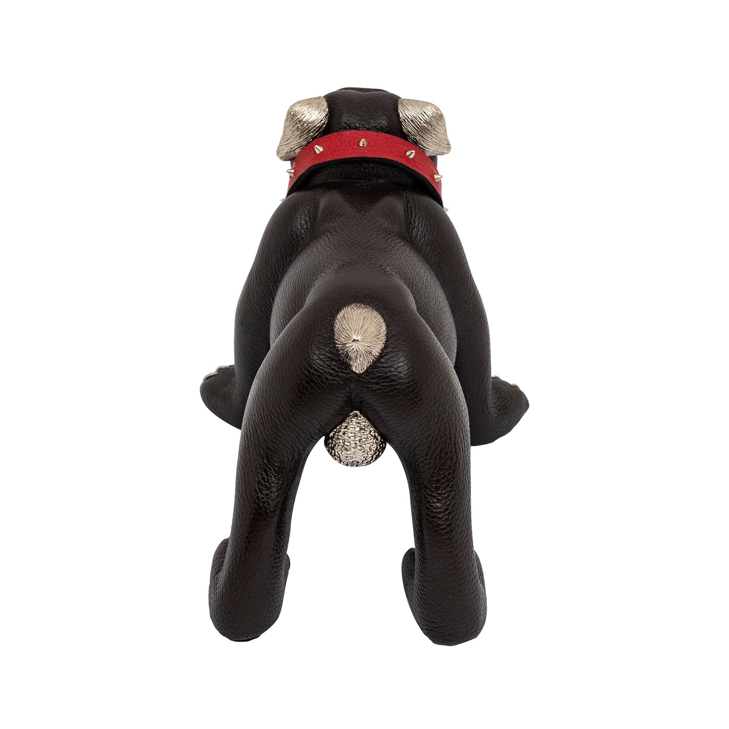 Bulldog Paperweight with a Red Leather Collar