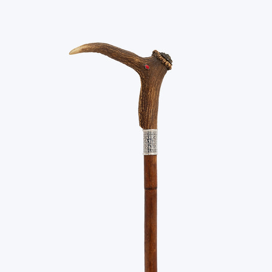 Silver Collar Deer Walking Stick