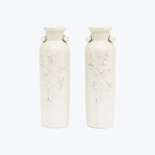 Pair of Blanc de Chine Vases (17th-18th Century)