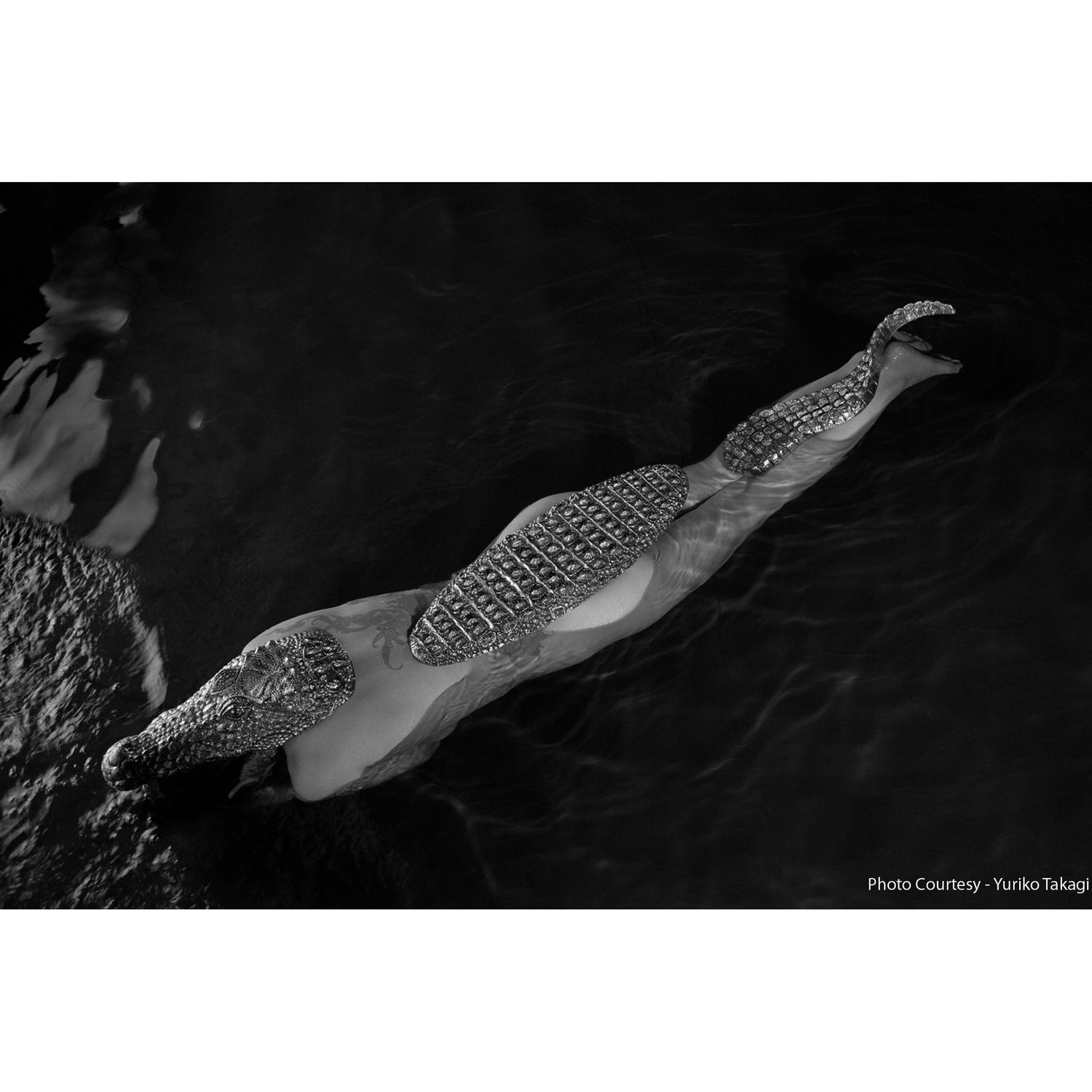 Sterling Silver Floating Crocodile