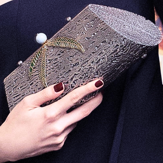 Silver Fern Clutch with Scarab