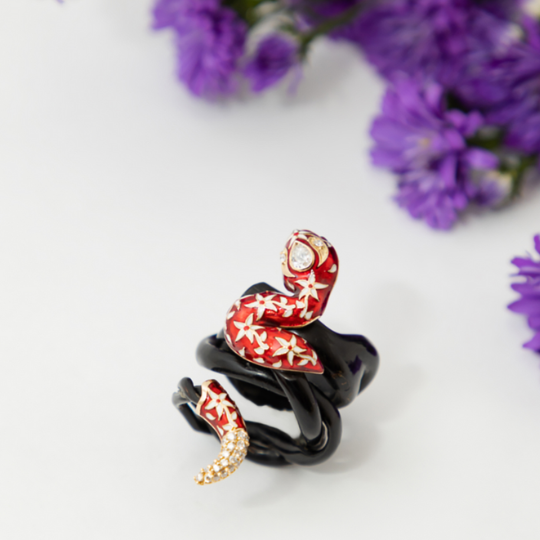 The Spiral Dancing Snake Ring