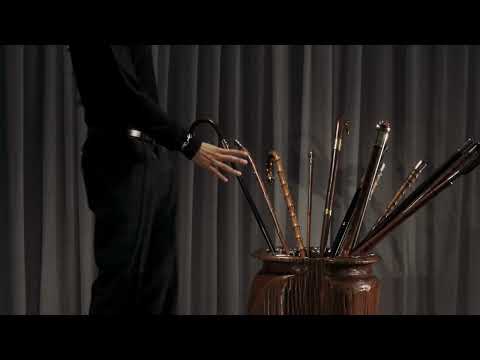 Teak and Silver Walking Stick Bucket