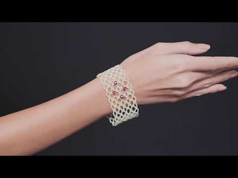 Basra Pearl and Mozambique Ruby Bracelet